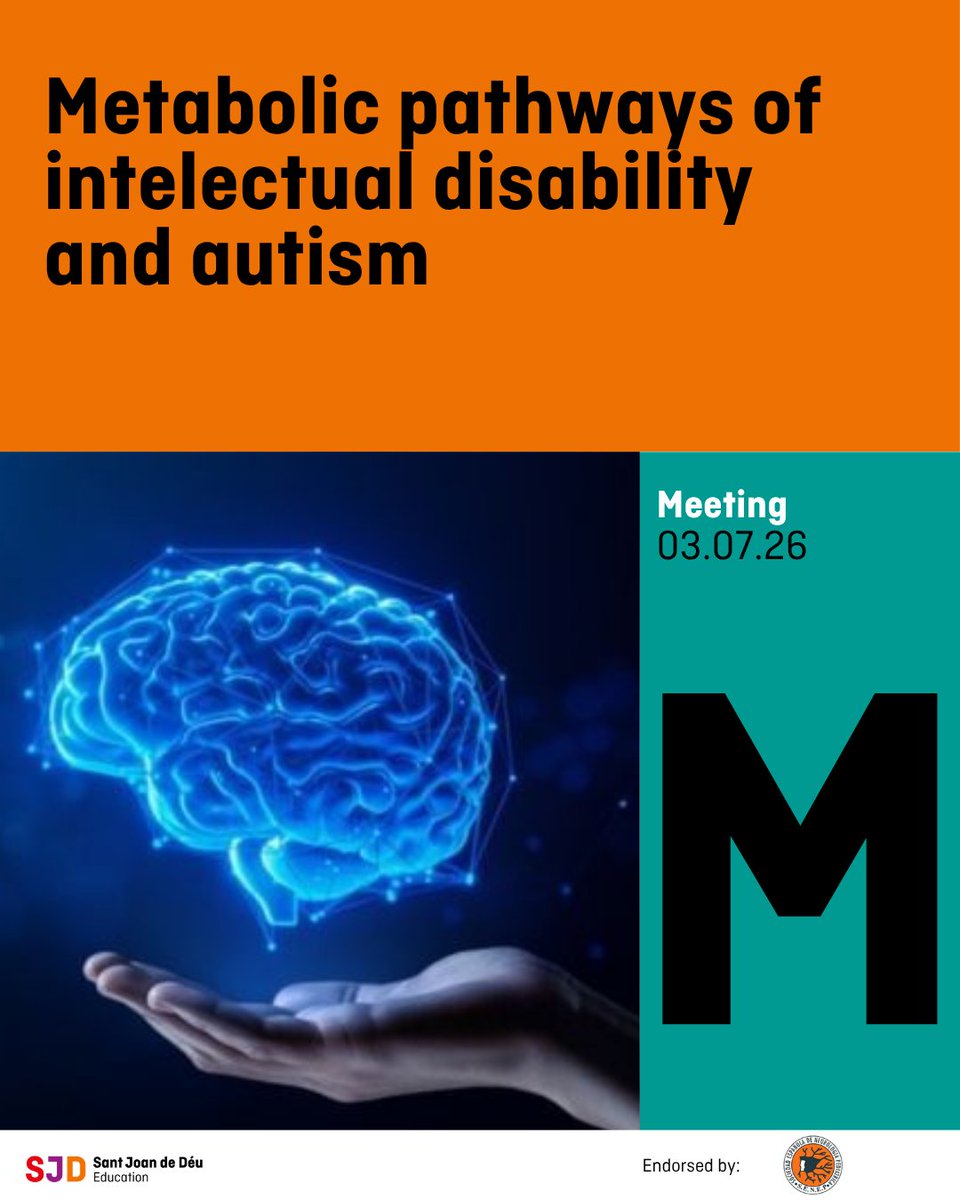 SJDFormacion's tweet photo. 🧠 What if metabolism is key to understanding neurodevelopment?

Explore the link between metabolism, intellectual disability and autism with leading international experts.

📅 July 3, 2026
💻 In person + online
👉 More info: https://t.co/2Ll9wvijMK

@senep_es https://t.co/KuXHsMSsbK
