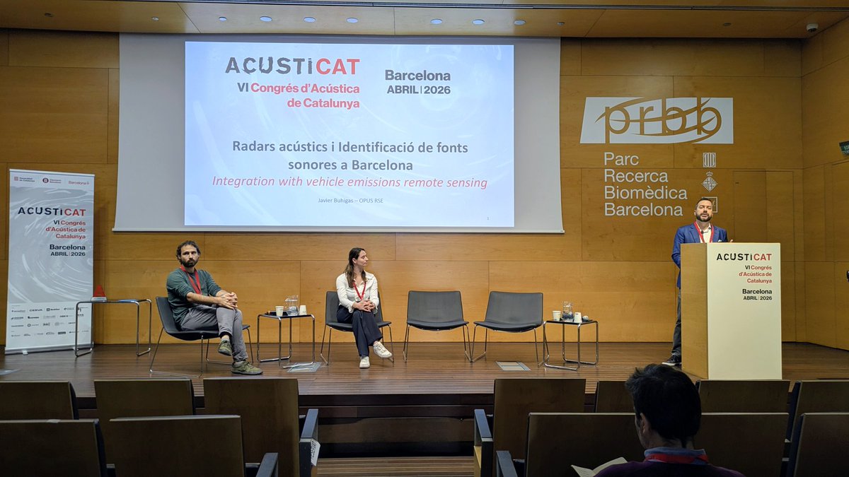 acusti_cat's tweet photo. Seguim al segon dia d'#ACUSTICAT2026 parlant de radars acústics, denúncies per soroll, contaminació acústica en centres educatius i patrimoni acústic i sonor.
#acustica #soroll https://t.co/8CALCCT1ZO