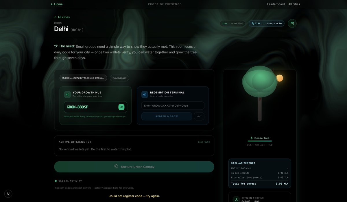 0xLemma's tweet photo. Built a Blockchain Reward Platform using @ethereum and @StellarOrg, where users earn rewards for maintaining streaks.  

Features include personal trees, state forests, DNA traits, streak tracking, leaderboards, in-game powers and tree battles. Also thanks to @kirat_tw https://t.co/lPcXrIvyLC