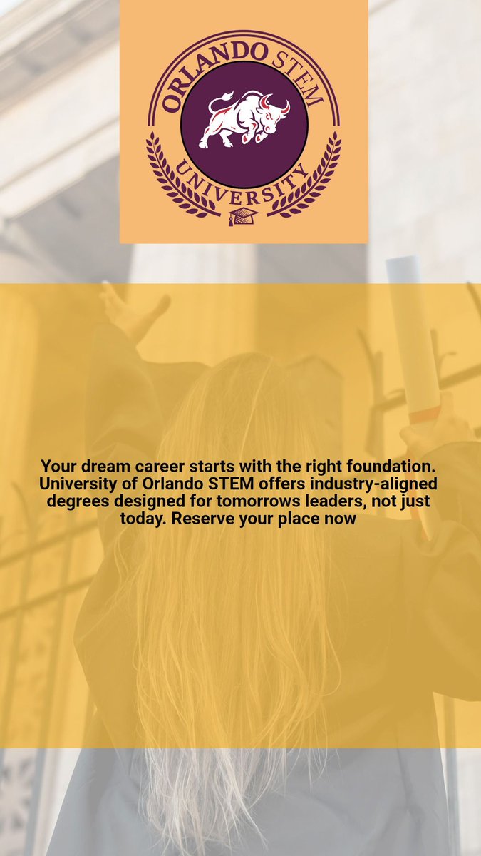orlando_STEM's tweet image. 🎓 Your dream career starts with the right foundation. Orlando STEM builds tomorrow's leaders with industry-ready degrees. 🚀  

#OrlandoSTEM #FutureLeaders #CareerReady #ApplyNow