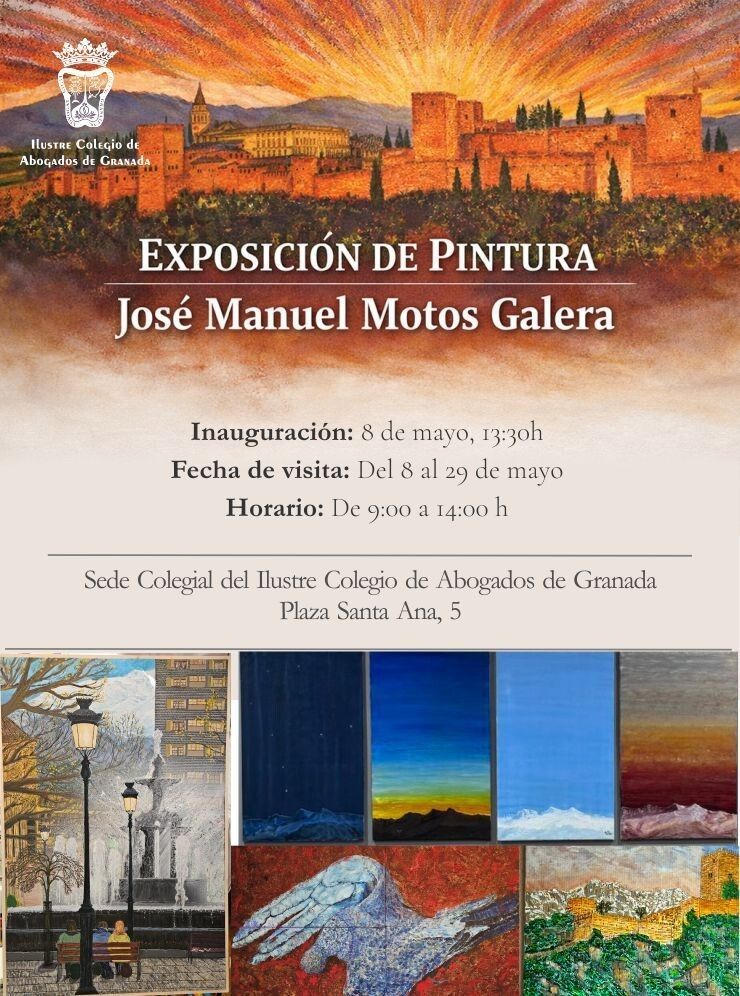 IcagrTwit's tweet image. 🎨 El ICAGR acoge una nueva #exposición de #pintura del compañero José Manuel Motos Galera. 
⏰ Inauguración: 8 de mayo, 13:30h.
🕘 Visitas: del 8 al 29 de mayo, de 9 a 14 h.
📍 Sede Santa Ana
Una invitación abierta a colegiados y público interesado en pintura contemporánea.
