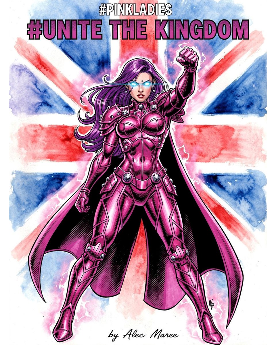 alec_maree's tweet photo. #pinkladies #unitethekingdom #girlpower #superhero #comic #art https://t.co/Hbq7OcIfrA