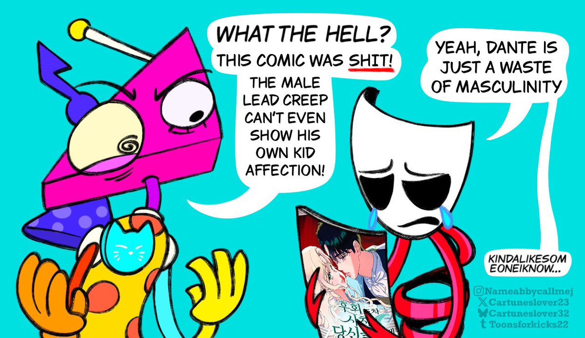 cartuneslover23's tweet photo. Gangle canβt help reading garbage tho
Can we normalize ranting how some Korean manhwa are ass? Especially its male leads?
*comic is πππ π»ππππ ππ πππ πππ πΎπππ πΉπππππ ππ π π³πππππ
#Abstragedy #TheAmazingDigitalCircus #tadc #zooble #tadcfanart https://t.co/Kubz2l2Uq6
