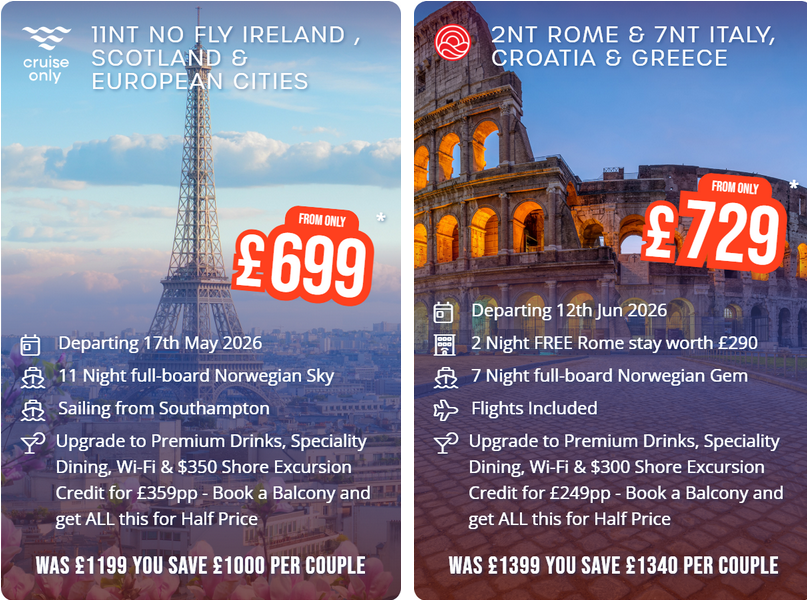 HolsTravelMore's tweet image. Ends tonight: 50% off Free at Sea- Unlimited Drinks, Wifi, Dining &amp;amp; More!

From just £699pp for an 11 night no-fly cruise

tidd.ly/3M3Pclo

@CruiseNorwegian #cruise #holiday #Croatia #Greece #Ireland #Italy #Scotland