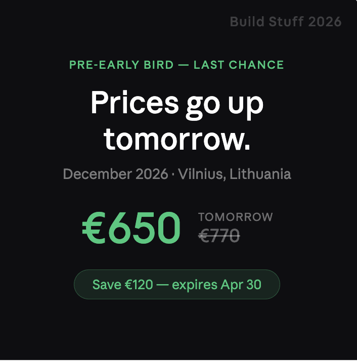 Build Stuff | Software Development Conference tweet media