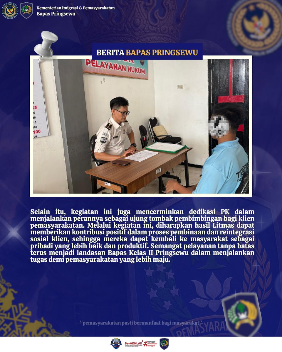 HumasBapasPsw's tweet image. Semangat Pelayanan Tanpa Batas! PK Bapas Kelas II Pringsewu Laksanakan Litmas di Rutan Kelas II Kota Agung

#kemenimipas
#guardandguide
#pemasyarakatan