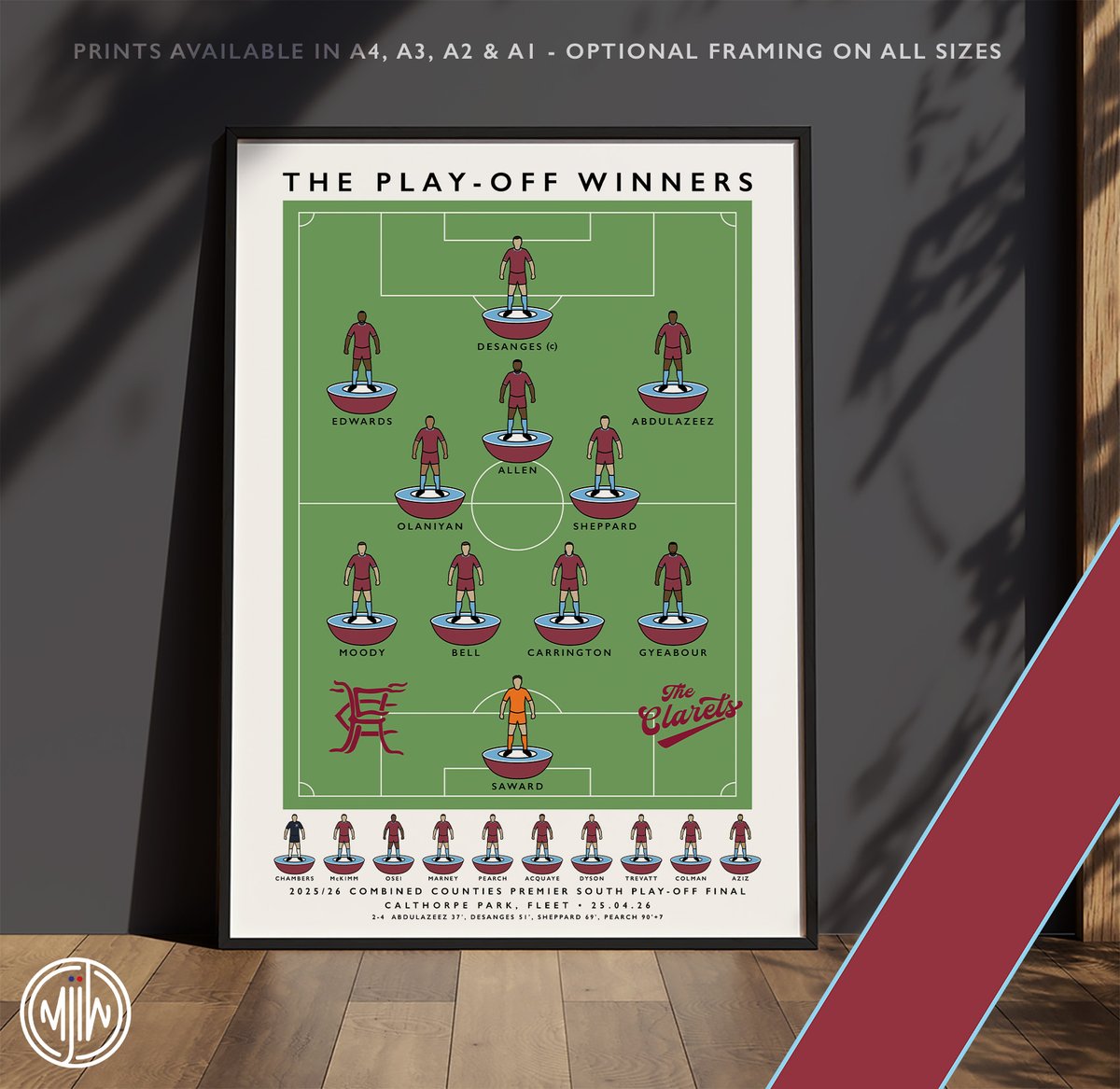 Horley Town The Play-Off Winners 2026

Get 10% off until midnight with the discount code:
THE-CLARETS

🛒: matthewjiwood.com/subbuteo-teams…

#Clarets <a href="/HorleyTownFC/">Horley Town FC</a> <a href="/TylerChambers_/">Tyler Chambers</a> <a href="/ArlieDesanges/">Arlie Desanges</a> <a href="/IsaacOlaniyan8/">Isaac Olaniyan</a> <a href="/moodyconnor3/">Connor Moody</a> <a href="/darrenhadlum/">dazzla gk coach</a> <a href="/TheBoiKamzs/">𝐓𝐡𝐞𝐁𝐨𝐢𝐢𝐊𝐚𝐦𝐬..</a> <a href="/PearchLewis/">lewis pearch</a>