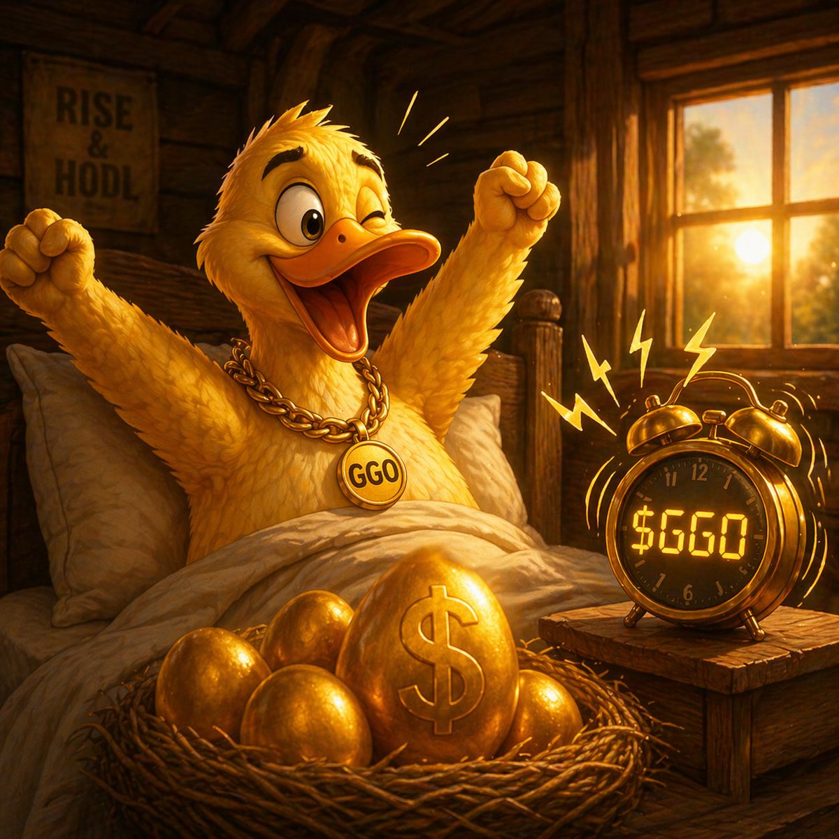 Good morning Golden Goose fam ☀️🐣

A new day, same focus steady progress and clear direction.

We’re building step by step, keeping things intentional and aligned.

Still early. Still growing.

Let’s keep it moving.