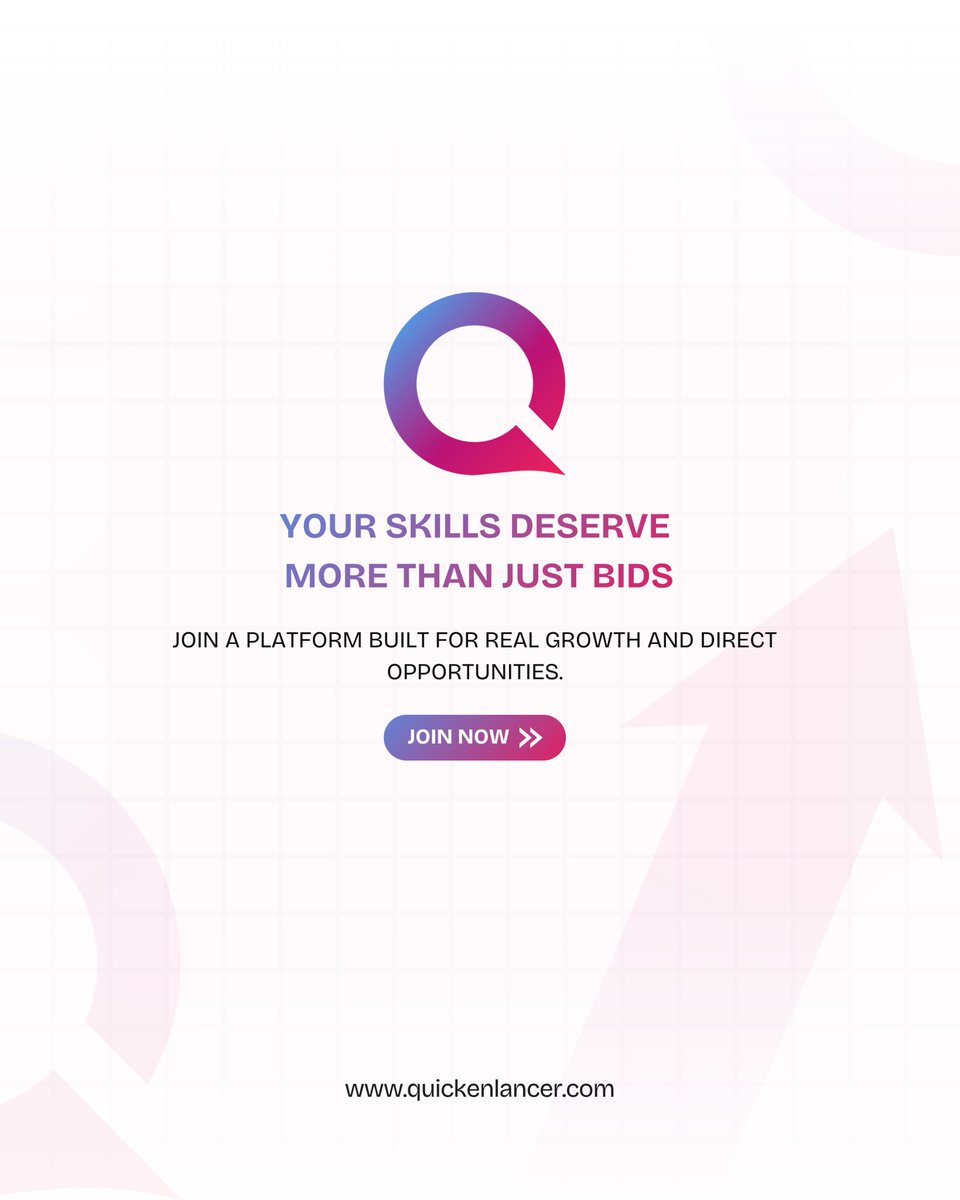 Quickenlancer's tweet image. Freelancers step into a better way of working with direct chat &amp;amp; calls, verified badge,  private proposals, direct hiring and free proposals, just built for focus &amp;amp; growth.

Join now --&amp;gt; quickenlancer.com

#freelancer #newoppurtunity #directhiring #earlystart #joinnow