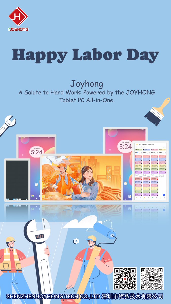 Joyhongtech's tweet image. Celebrate Labor Day with smarter living. 🛠️
JOYHONG  Tablet PC All-in-One🎁A perfect gift for loved ones or a smart upgrade for your home or office.
🏭 Factory-direct supply, global support, full customization available.
📩 joyhong.com
#Joyhong #SmartHome #GiftIdeas