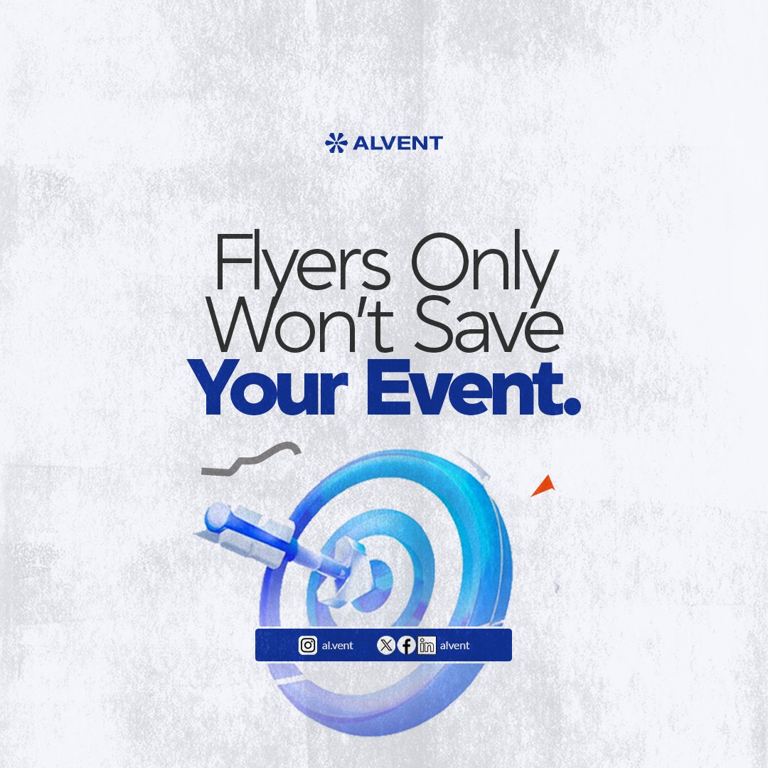 _ALVENT's tweet image. Flyers alone won’t save your event.

If your strategy is:
Design → Post → Pray

You’re guessing, not promoting.

Events need structure, not just visibility.

Are you promoting… or just posting?

#Alvent #EventMarketing #MarketingStrategy