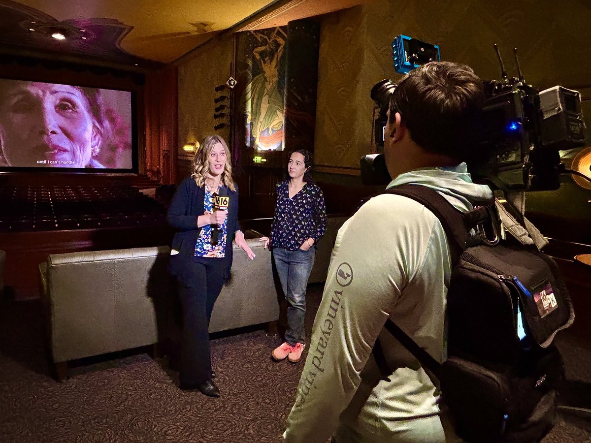 MikeFerlazzo's tweet photo. It is GREAT to see @NikkiKrize from @WNEP again to speak with @BucknellU’s Rebecca Meyers, academic film programmer and lecturer in film/media studies, about the #Bucknell Intercollegiate Film Festival at the Campus Theatre. Welcome home Nikki!! https://t.co/OasxbSEQiH