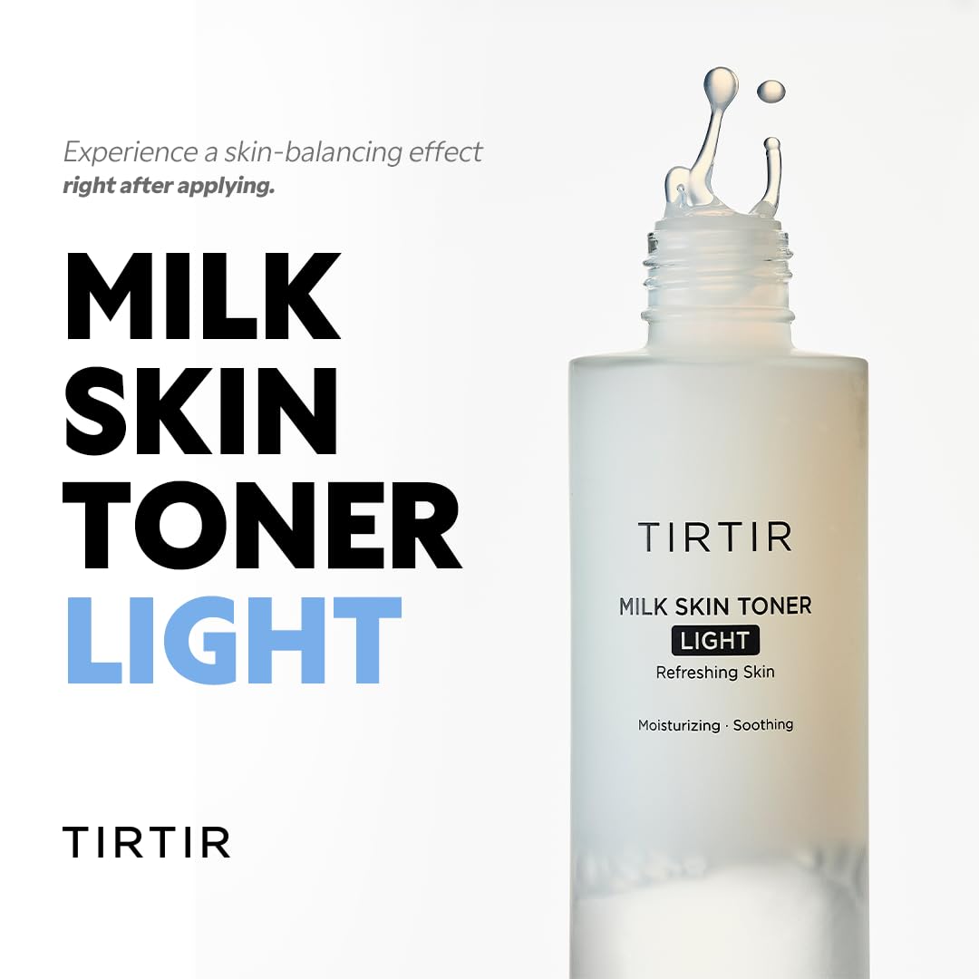 dream42650's tweet image. Finally tried @tirtir_official Milk Skin Toner LIGHT 
If the original was too heavy for you, this is the one. It’s got 4% Niacinamide and feels like a drink of water for oily/combo skin,just glass skin. 
#TIRTIR #KBeauty #SkincareRoutine #GlassSkin #skincare
(Link in first reply)