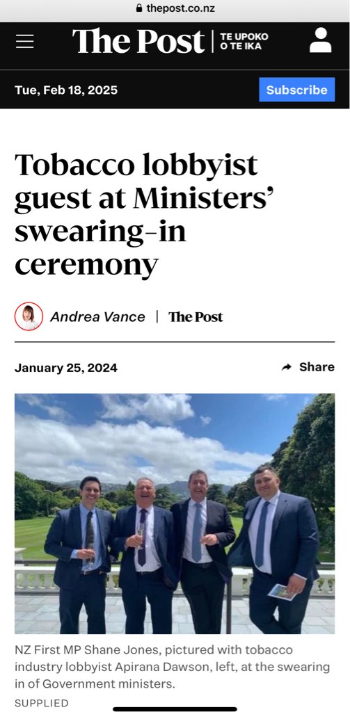 HuiaSue's tweet image. Remember when #NZ had a policy to stop a new generation #smoking? It was working so well the #tobacco companies found political parties &amp;amp; politicians without integrity open to bribes #Seymour #nzfirst #Costello #Bishop #ACT #National #peters #AtlasNetwork
theguardian.com/commentisfree/…