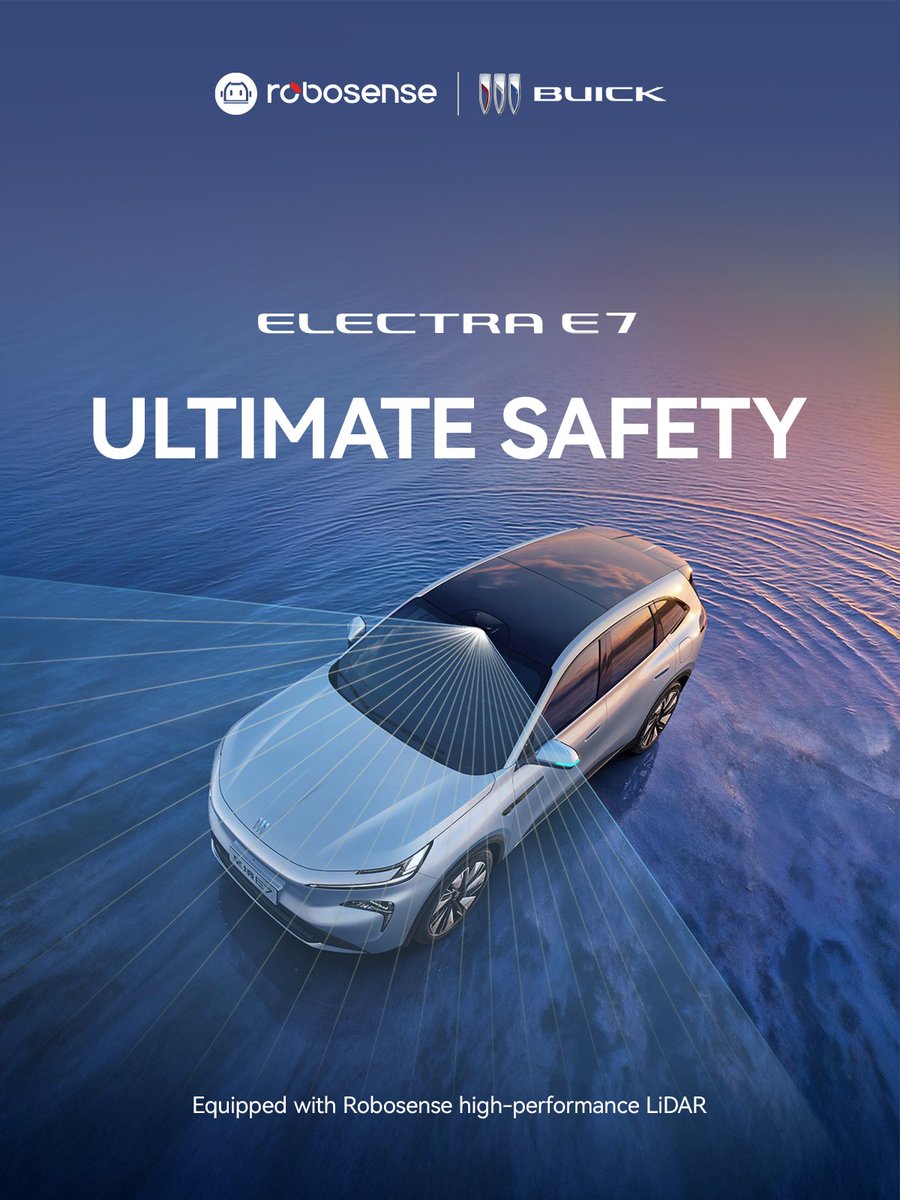 RoboSenseLiDAR's tweet photo. April is bringing more vehicles powered by RoboSense LiDAR to the road. Take a look at the latest models in our roundup: Buick Electra E7, Geely Galaxy M9, Lynk & Co 10/10+ and Lynk & Co 900. Driving the future of mobility, one innovation at a time. 🚗✨

#RoboSense #LiDAR #AutonomousDriving #SmartMobility #Perception