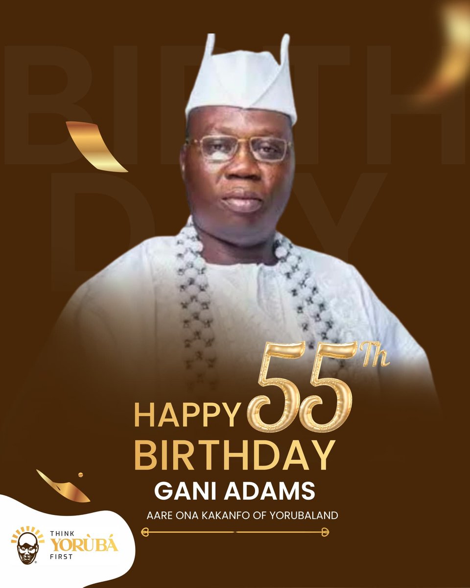 TYFABJFCT's tweet photo. Think Yoruba First Abuja honours and celebrates your life and leadership today. May you enjoy long life, sound health, and continued strength in service to the Yoruba nation and beyond. https://t.co/7SdVodlozR