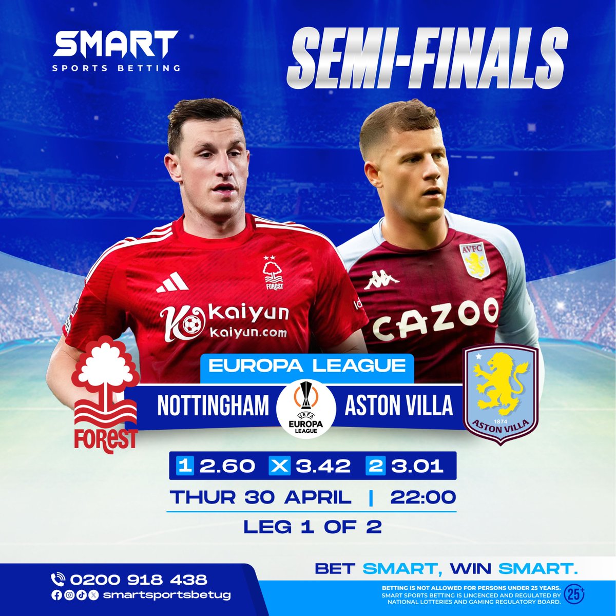 BrandMediaHub's tweet photo. The Trentside thunder is back. 🌳🌙

A European semi-final under the lights. Two Midlands giants, one unforgettable stage. Forest vs Villa isn't just a fixture—it's a memory waiting to happen. 

Who takes control before the return? https://t.co/aLkJUUZdWc