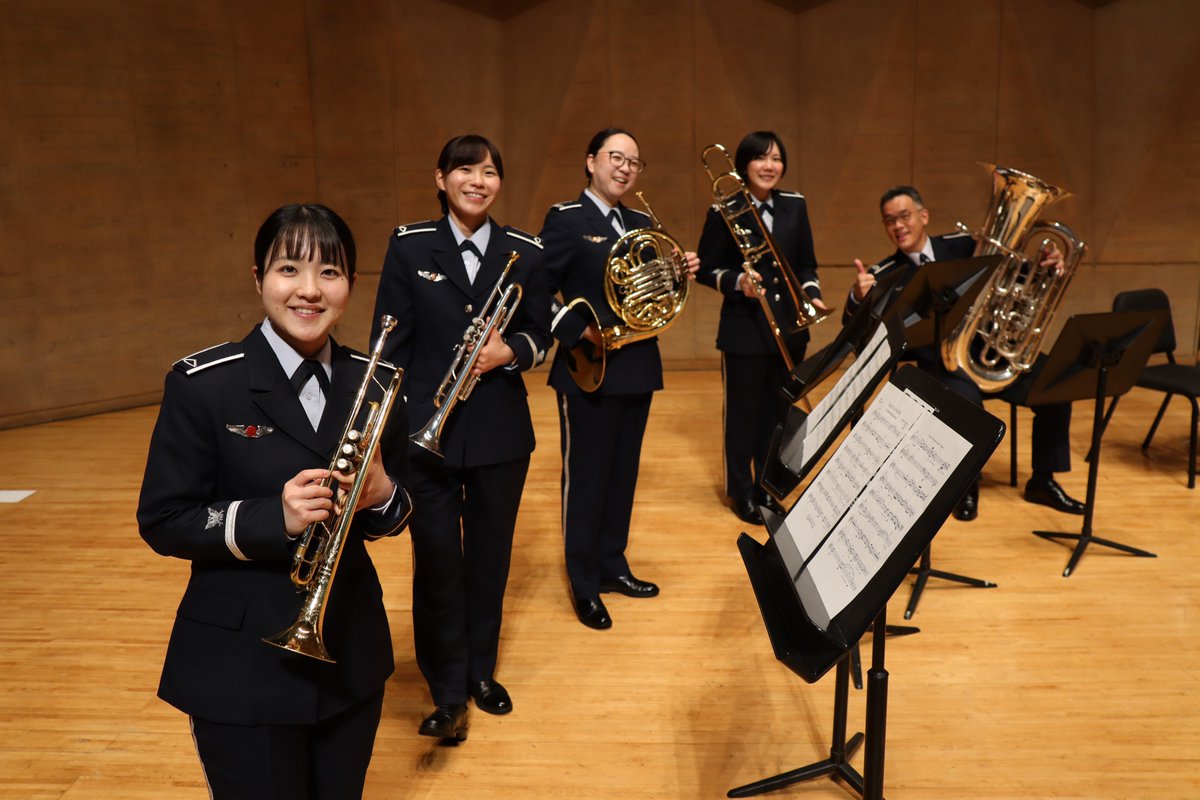 米国空軍太平洋音楽隊 @USAFBandPacific のCD収録に #航空中央音楽隊