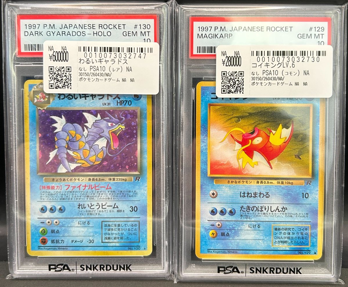 PSA10 連番 ポケモンカード コイキング ギャラドス #247-20 PSA10 連番 ポケモンカード コイキング ギャラドス ＃247-24 【公式通販】