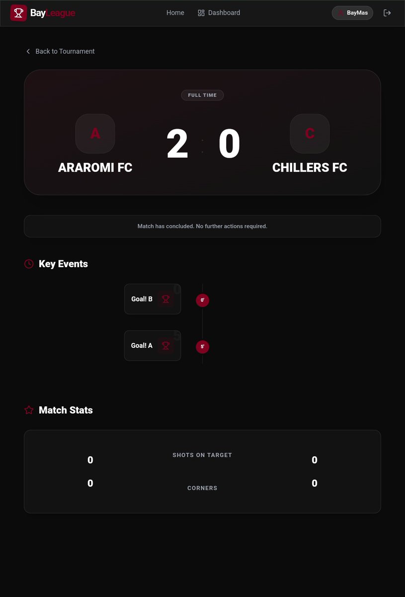 Techbeasttt's tweet image. I am building a new app for the local league in Akoko. It tracks matches and shows live scores and standings and a lot other features for everyone to see. 

bay-league.vercel.app