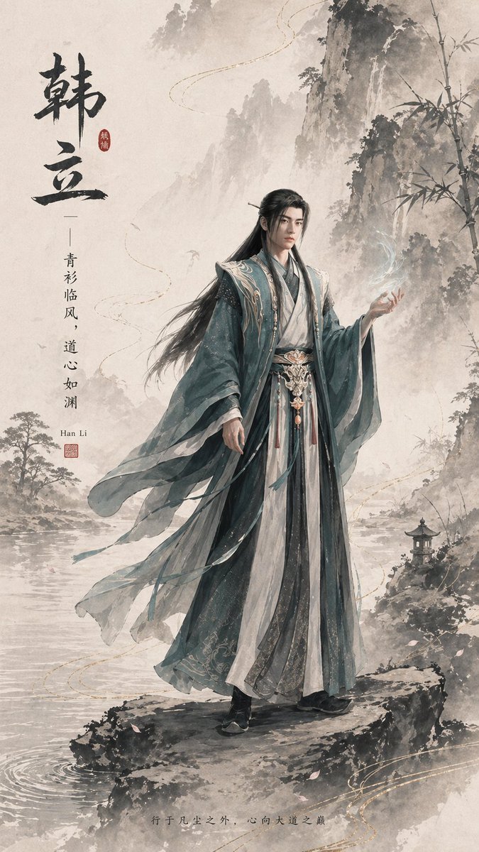 Ink-Wash Han Li Character Poster