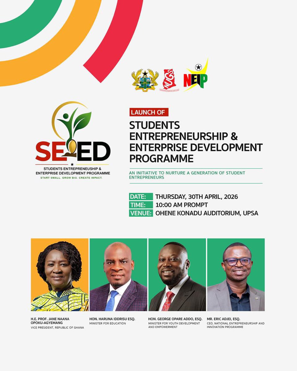 nyavorx's tweet photo. SEED is providing access to resources that matter.
#SEEDProgram #NEIP #NUGS #StudentEntrepreneurs #YouthEmpowerment #EricAdjei https://t.co/zE18uMxG8X