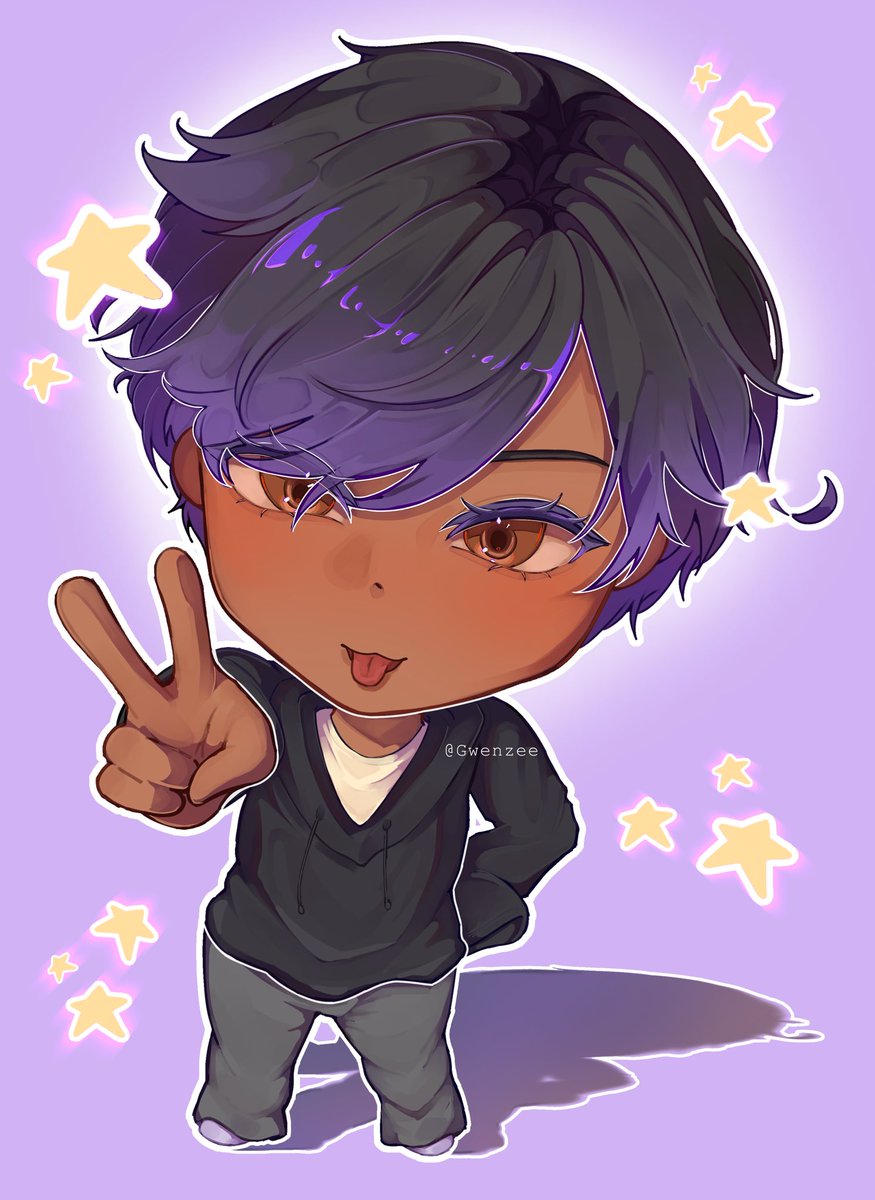 Wenzee_'s tweet photo. Chibi art for a friend ( ˶ˆᗜˆ˵ )💜 #chibi #art #artmoots https://t.co/R9YLWfVGc0