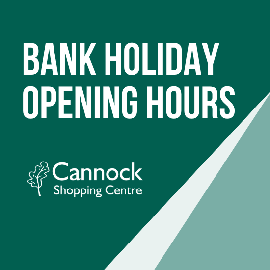 CannockSC's tweet photo. The centre will have slightly different opening hours on Monday 4 May due to the Bank Holiday. We'll be open between 10am - 4pm. https://t.co/ON04M9omIr