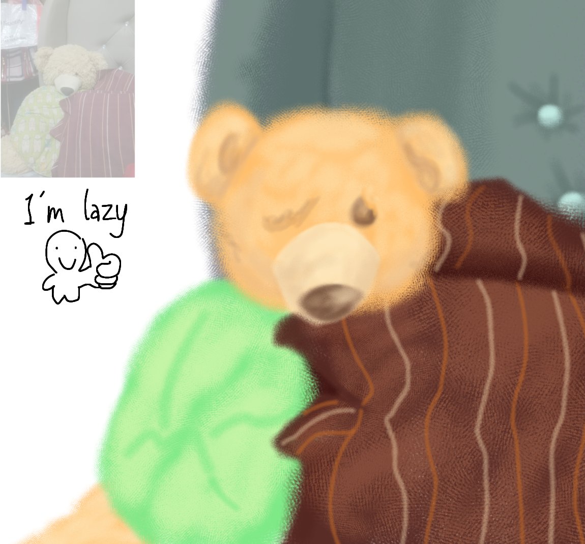 NikiiChann's tweet image. I drew this #teddybear at school and forgot to post. Khhhh