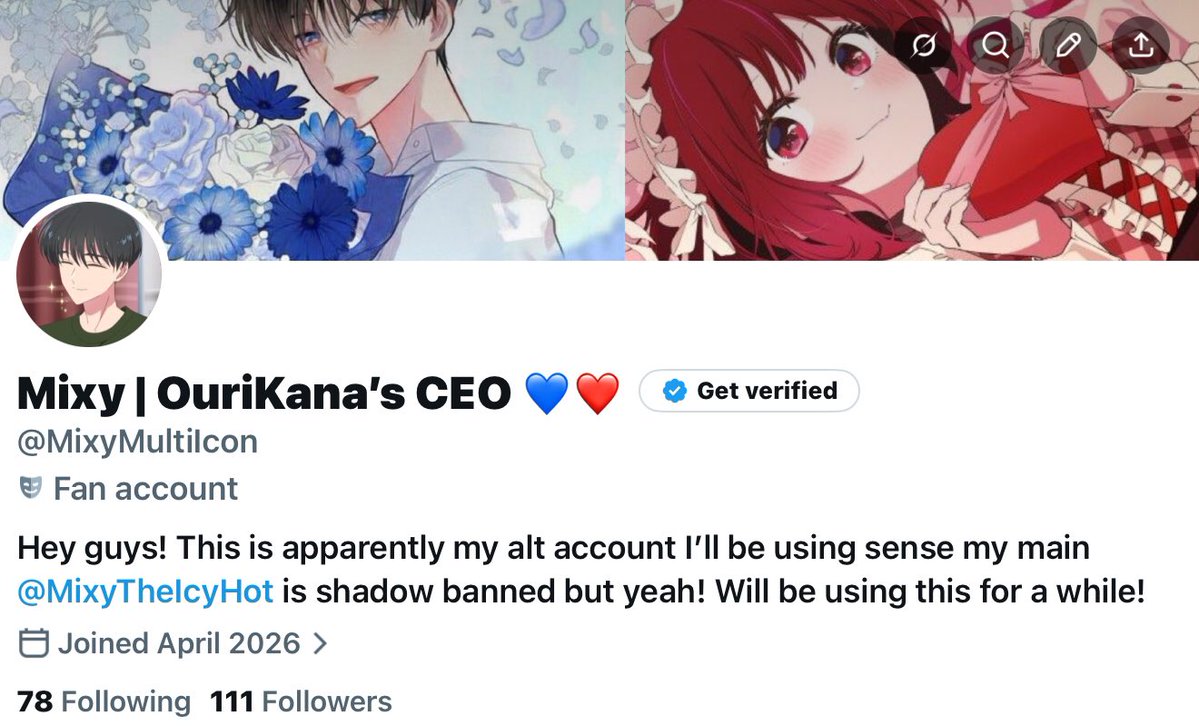 Mixy | OuriKana’s CEO 💙❤️ tweet media
