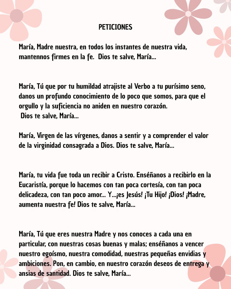 ¡Empieza el mes de mayo, mes dedicado a la Virgen María!