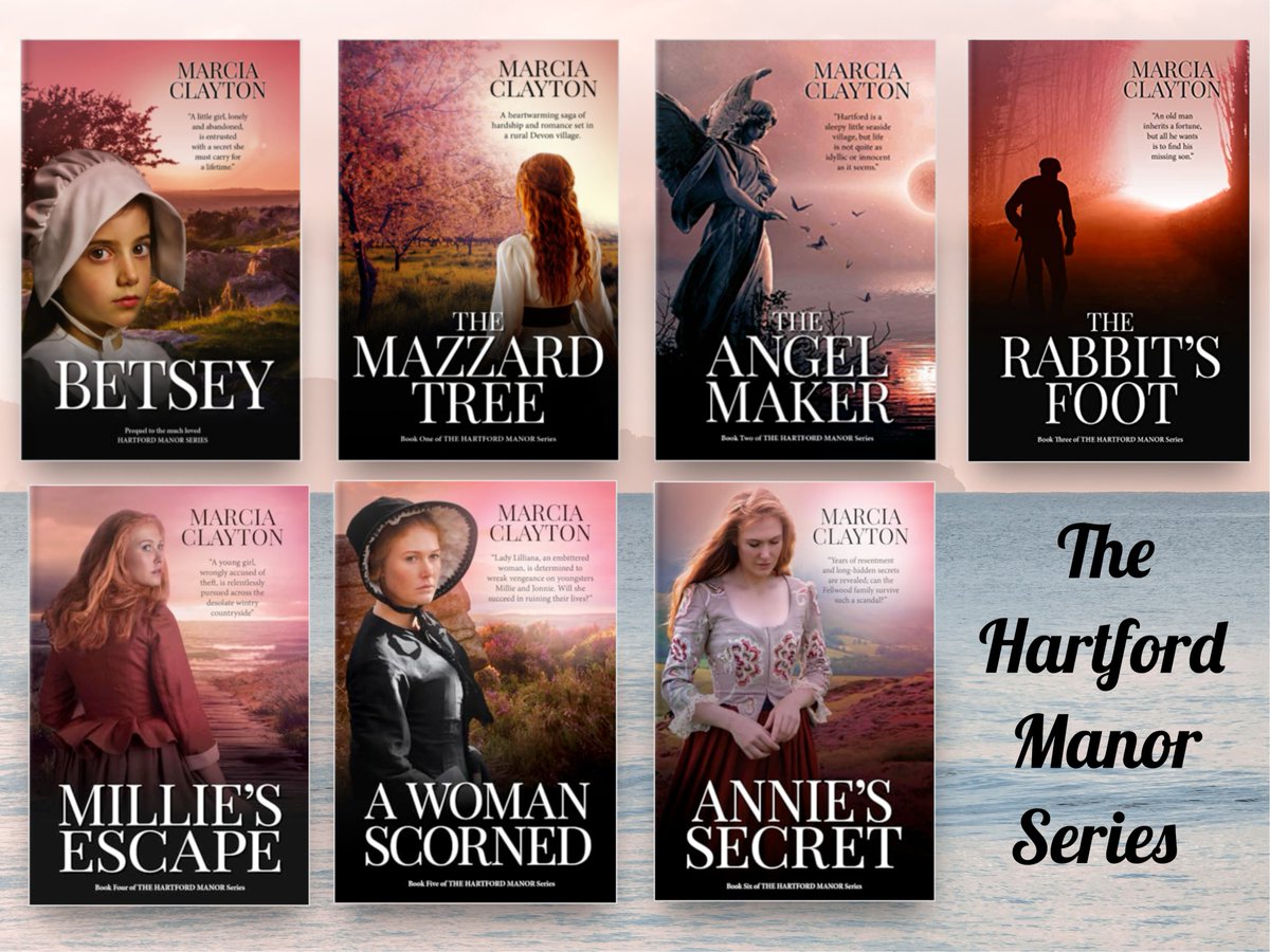 MarciaC89111861's tweet image. History, mystery and romance! The Hartford Manor Series is a heart-warming 19th-century family saga set in Victorian Devon.
mybook.to/Betsey
viewauthor.at/MarciaClayton
#amreadingromance #bookstoread #amazonbooks