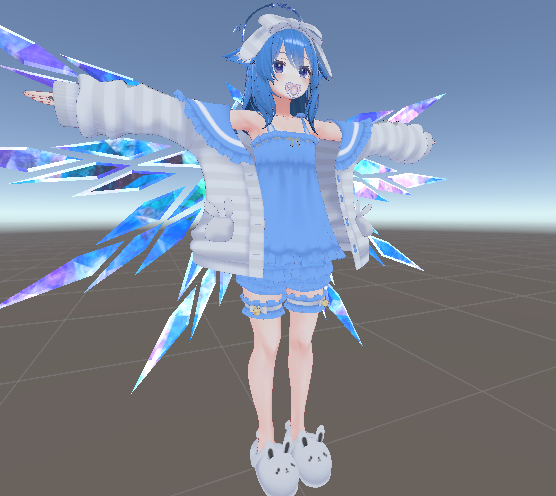 MeiAlphaz's tweet photo. うさぎさんるーむうぇあ、なるものがセールだったので
ちょっと特殊なテクスチャ改造で白と青を反転させた結果です https://t.co/jw47Wy1xI4