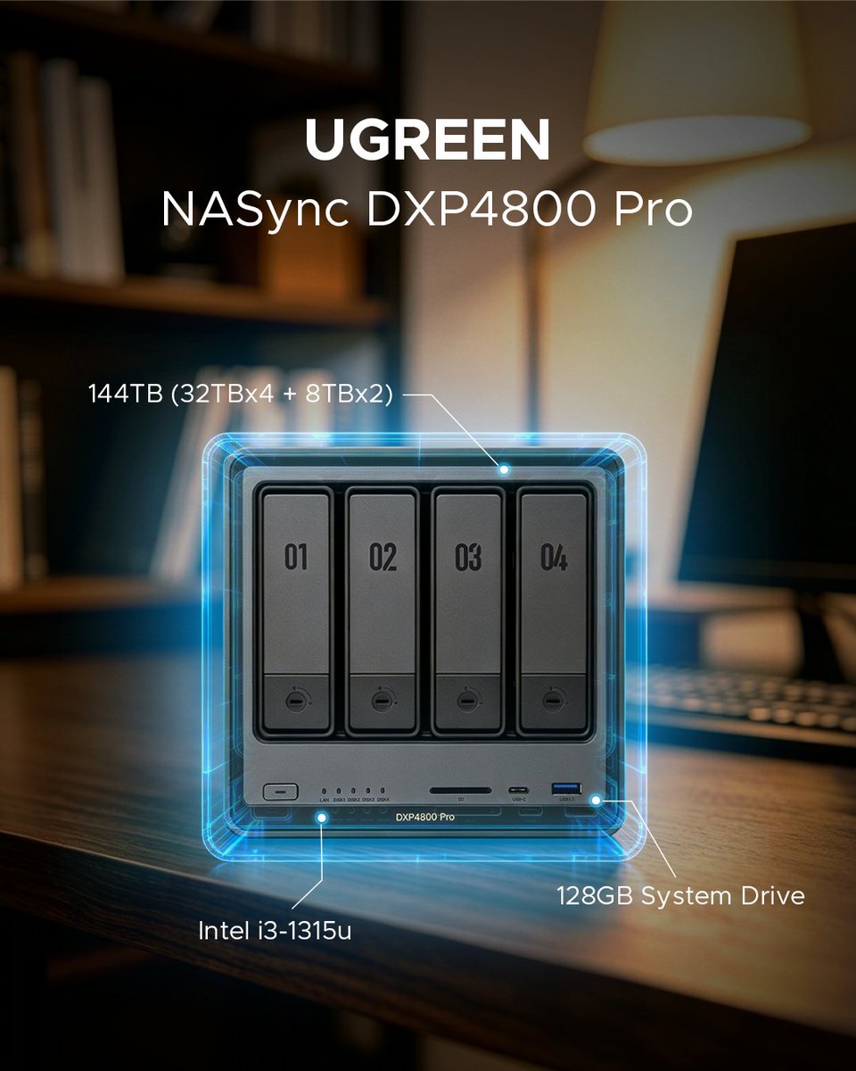 UGREENOfficial's tweet image. How much storage and power do you need? It's important to make sure your #NAS has the right specs for how you'll use it. And once you've decided you can save up to 15% for Mother's Day
Learn about the DXP4800 Pro
nas.us.ugreen.com/6FzwZk
#UGREEN #tech #UGREENNAS #UGREENNASync