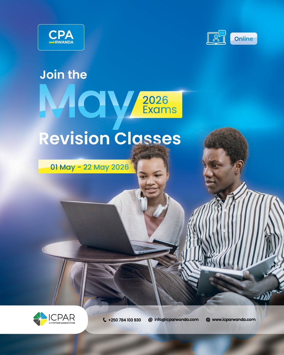 I_CPAR's tweet photo. #RevisionClasses
The difference between hoping to pass and knowing you will is preparation.
Join the May 2026 Revision Classes and walk into your exams ready for anything.
Your future deserves this level of commitment.
Visit our website to check the full timetable and get started.
#CPA2026 #ICPARStudents #JoinTheRevision #ExamConfidence #NoExcuses #FutureAccountant #StayDisciplined #GoalDriven