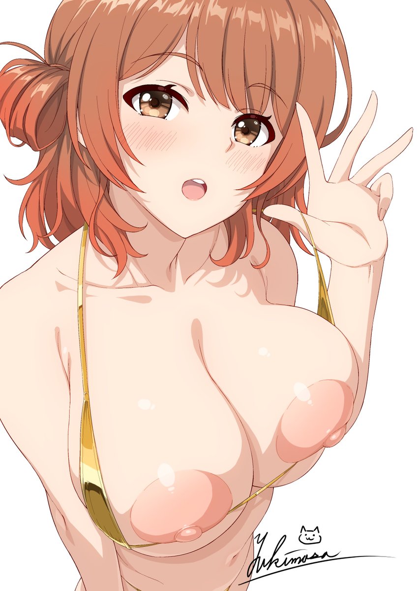 GWなので金ビキニの花海佑芽さんを描きました 