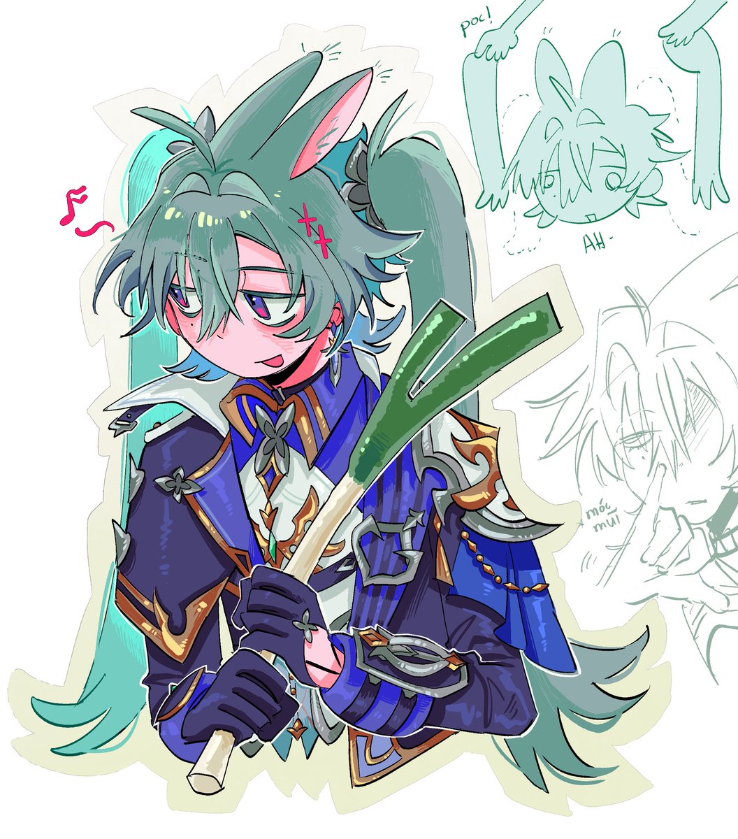 ngocsaohoa's tweet image. Lohen x Miku #lohen #genshin