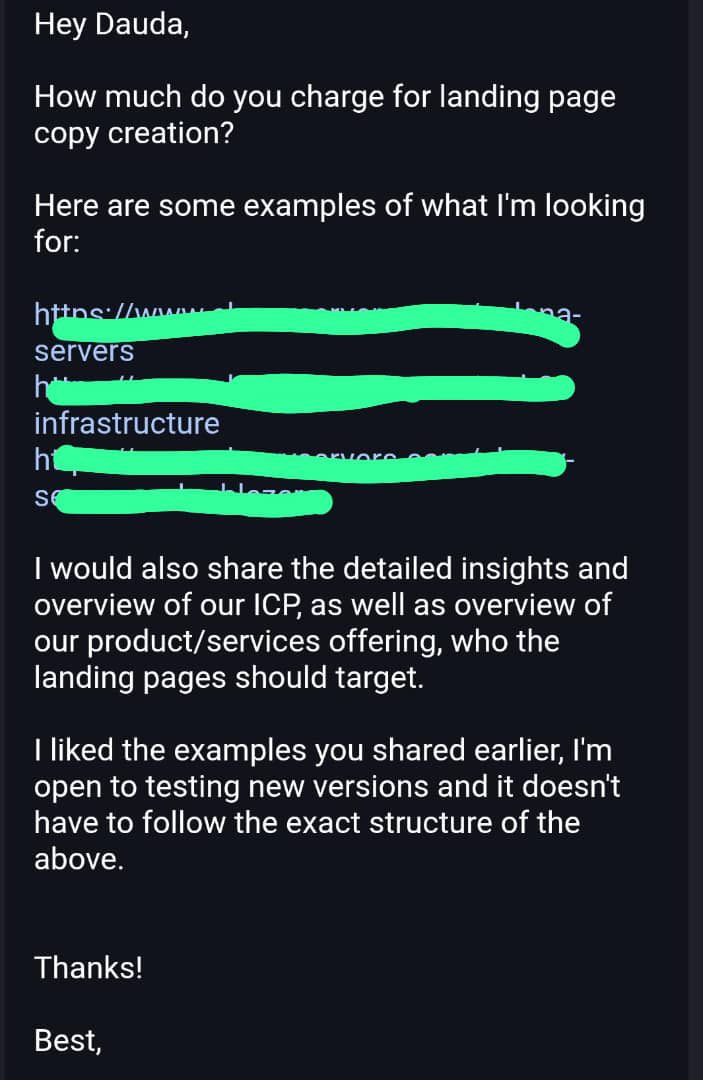 1. I checked their website to see what I can do to improve their offer

2. Noticed some potentials for improvement on their landing page

3. Prompt my Claude to visualize the problem, including the SEO angles 

4. Rewrote the landing page and designed it with Claude code

5.
