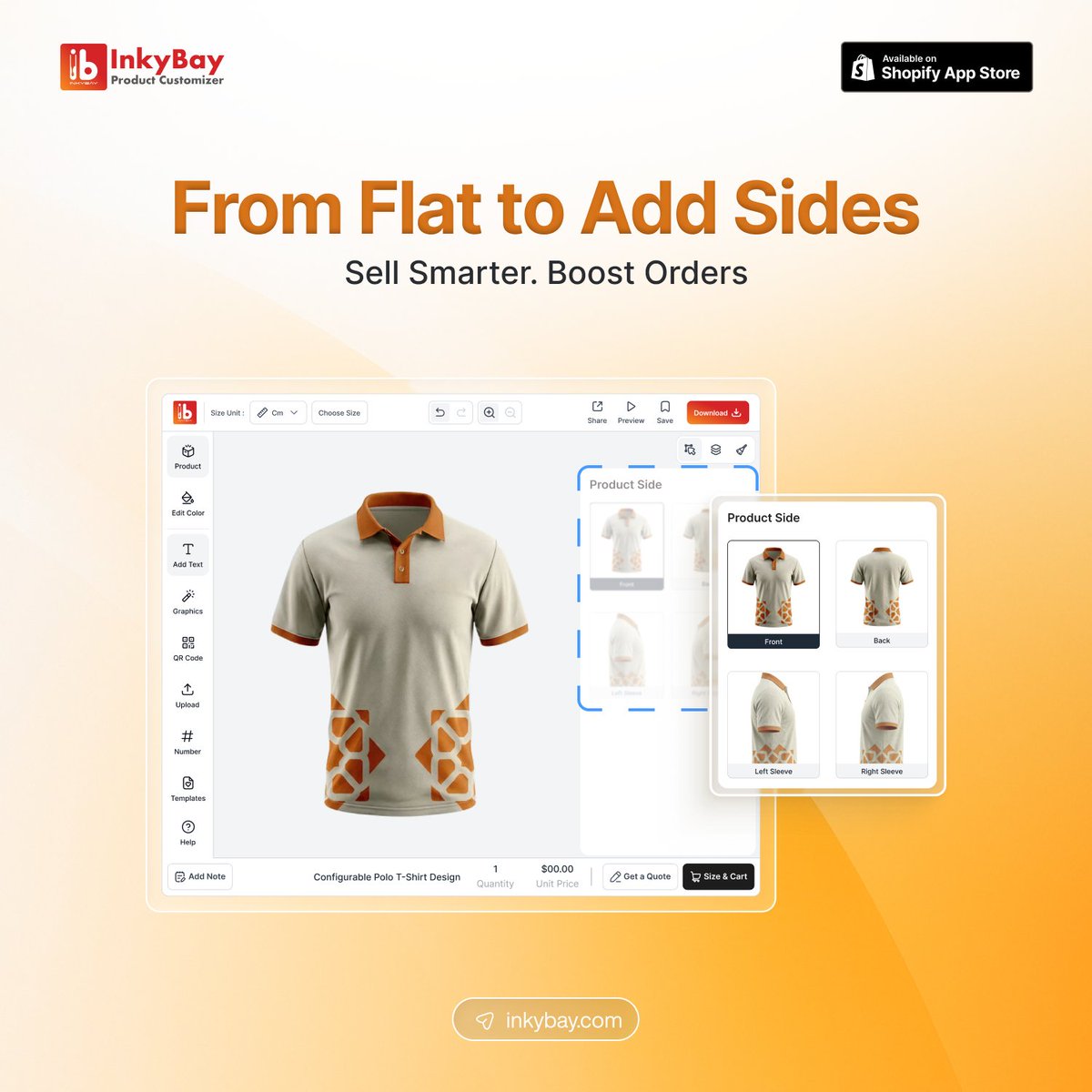 inkybay's tweet photo. ππ±π± π¦πΆπ±π²π feature
β
Add multiple sides to a single product (e..g, apparel, mugs)
β
Control which sides are optional & required when customers design
β
Set custom pricing based on the sides
β
Upload separate, transparent PNGs for each side
#inkybay #MultiSideDesign https://t.co/nxOA31woVq