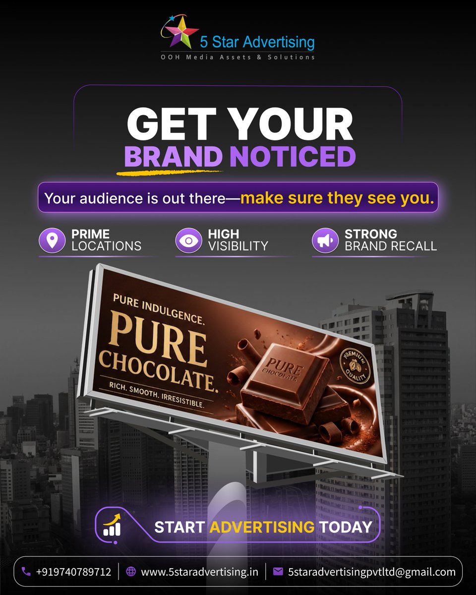 5_advertising's tweet image. Get your brand noticed. 🚀
Be seen. Be remembered.
🌐 5staradvertising.in

#OutdoorAdvertising #BrandVisibility