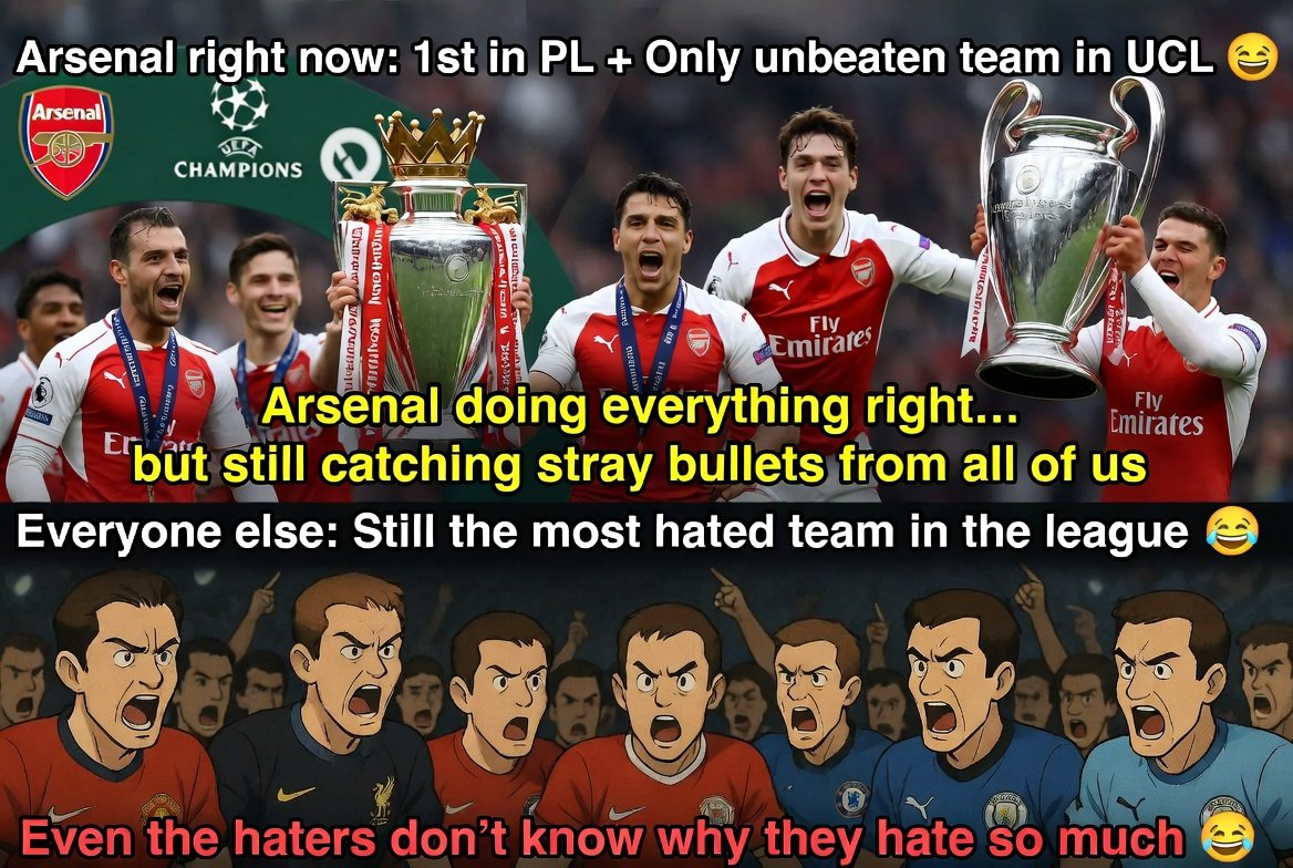 Arsenal are literally top of the Premier League… and the only unbeaten ...