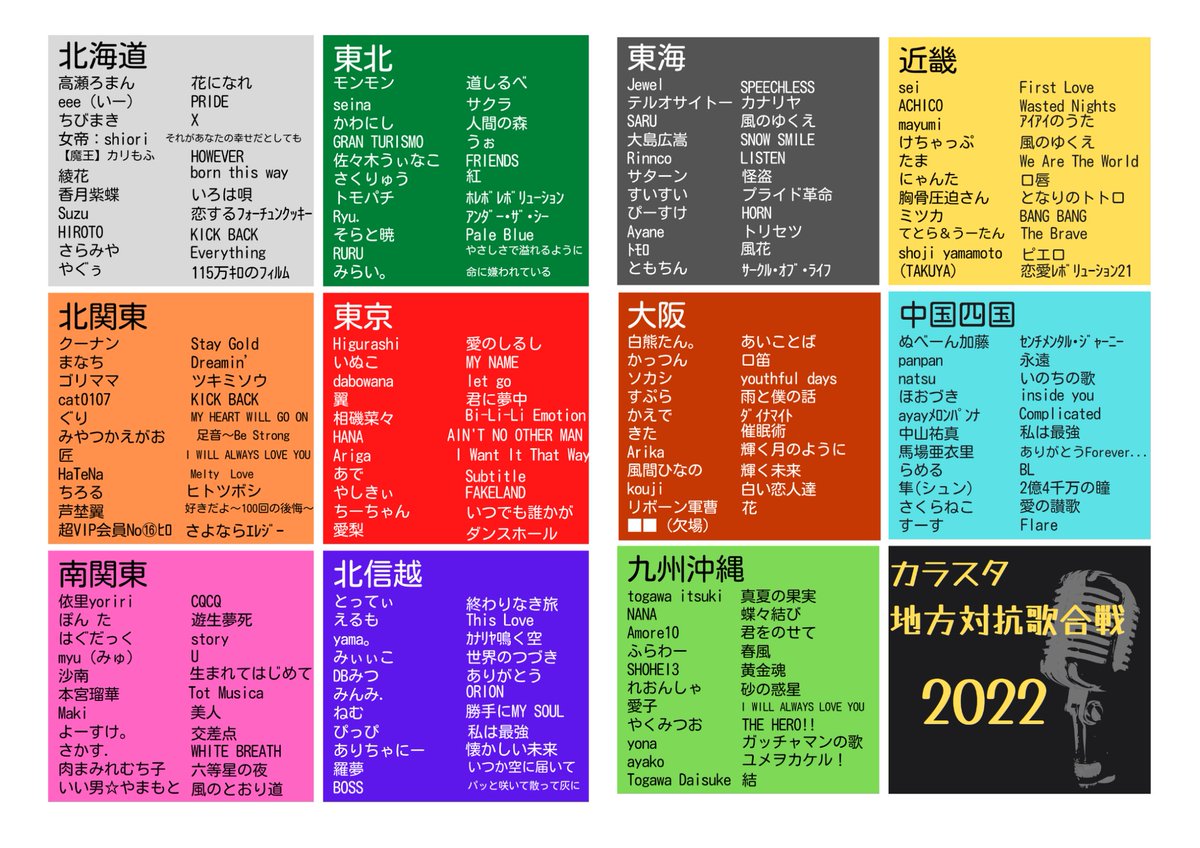 すーす@UTAO地方対抗歌合戦事務局 tweet media