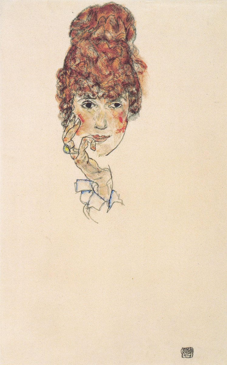 egon schiele - porträt edith schiele - 1917