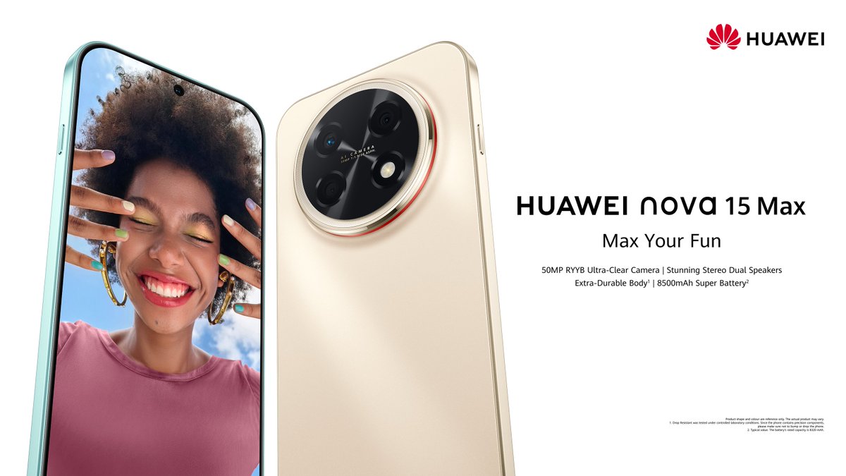TechHome100's tweet image. Huawei Nova 15 Max
Coming Soon...🌏 
#Huawei #HuaweiNova15Max
