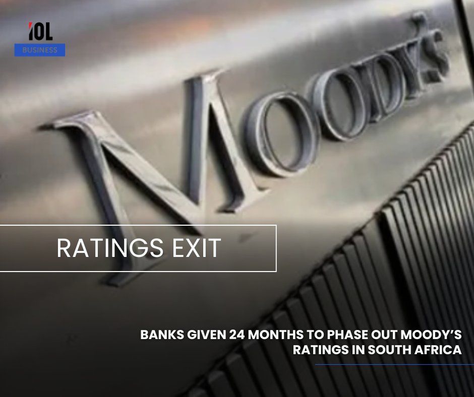 IOL's tweet image. The Prudential Authority (PA) has signalled its intention to derecognise Moody’s Investors Service South Africa as an approved credit rating provider.
#business #PrudentialAuthority #derecognise #Moodys #credit 
#rating #provider #banks 
Read on tinyurl.com/yt8e87nz