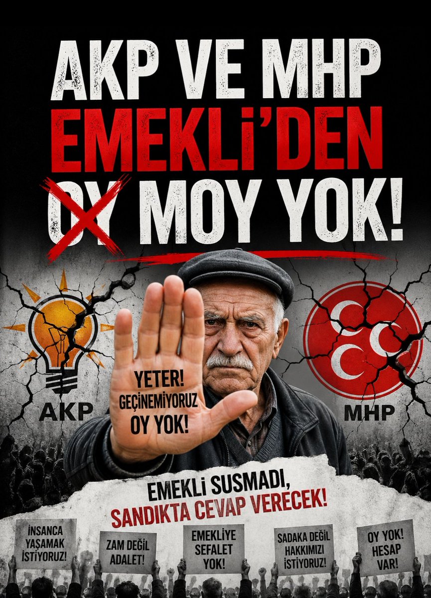 EMEKLİYİ aç bırakanlara oy moy yok 

#iktidarEmekliyiSüründürüyor

#27Yıldır5000KısmiSürünüyor