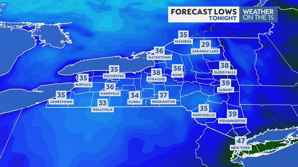 DurkinWeather's tweet image. Cooler to end April &amp;amp; begin May.

While not as wet, the next two days have the chance of a shower with plenty of dry time too.

Highs in the 50s today, lows in the 30s tonight &amp;amp; 50s again tomorrow.

#Buffalo #Rochester #Syracuse #Albany #HudsonValley #Binghamton #Watertown #NYwx