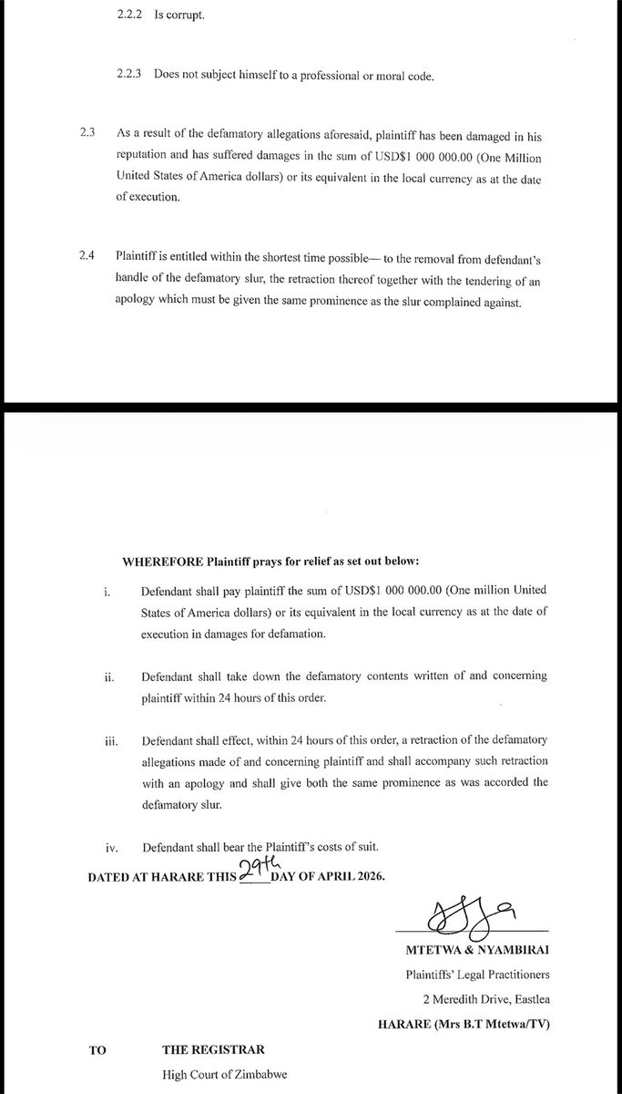 Thabani Mpofu tweet media