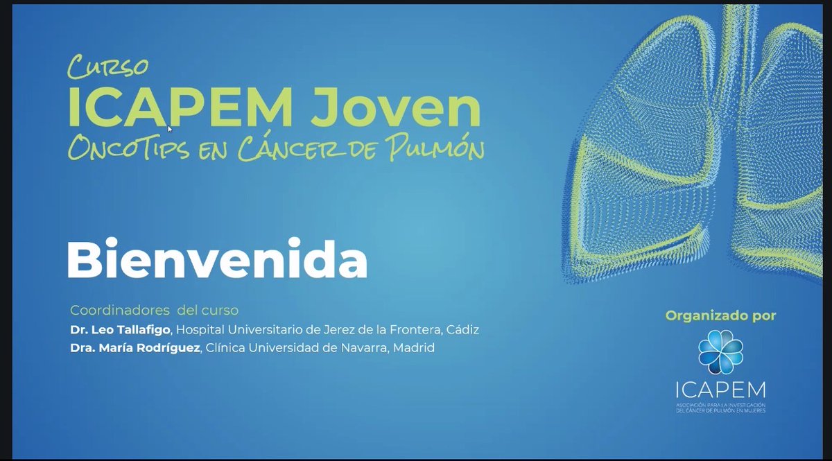Icapem_vida's tweet photo. 💻 Ayer se celebró la penúltima jornada online de #OncoTips en Cáncer de Pulmón.

Un encuentro liderado por #IcapemJoven @TallafigoL

📅 Última sesión: 
▪️ 21 mayo (presencial | Madrid)

¡Os esperamos! https://t.co/G1jGarb9Ca
