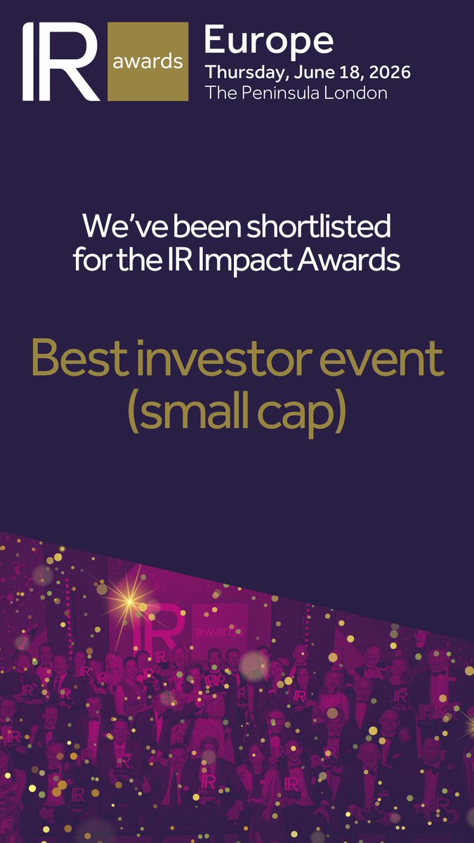 KenmareRes's tweet photo. $KMR is delighted to have been shortlisted in two categories at the @IR_Impact Awards 2026: Best Investor Event (Small Cap) and Best Use of Social Media and Video. Congratulations to the other finalists and we are looking forward to the awards ceremony on 18 June! #IRImpactAwards https://t.co/ktaj4oOgjn